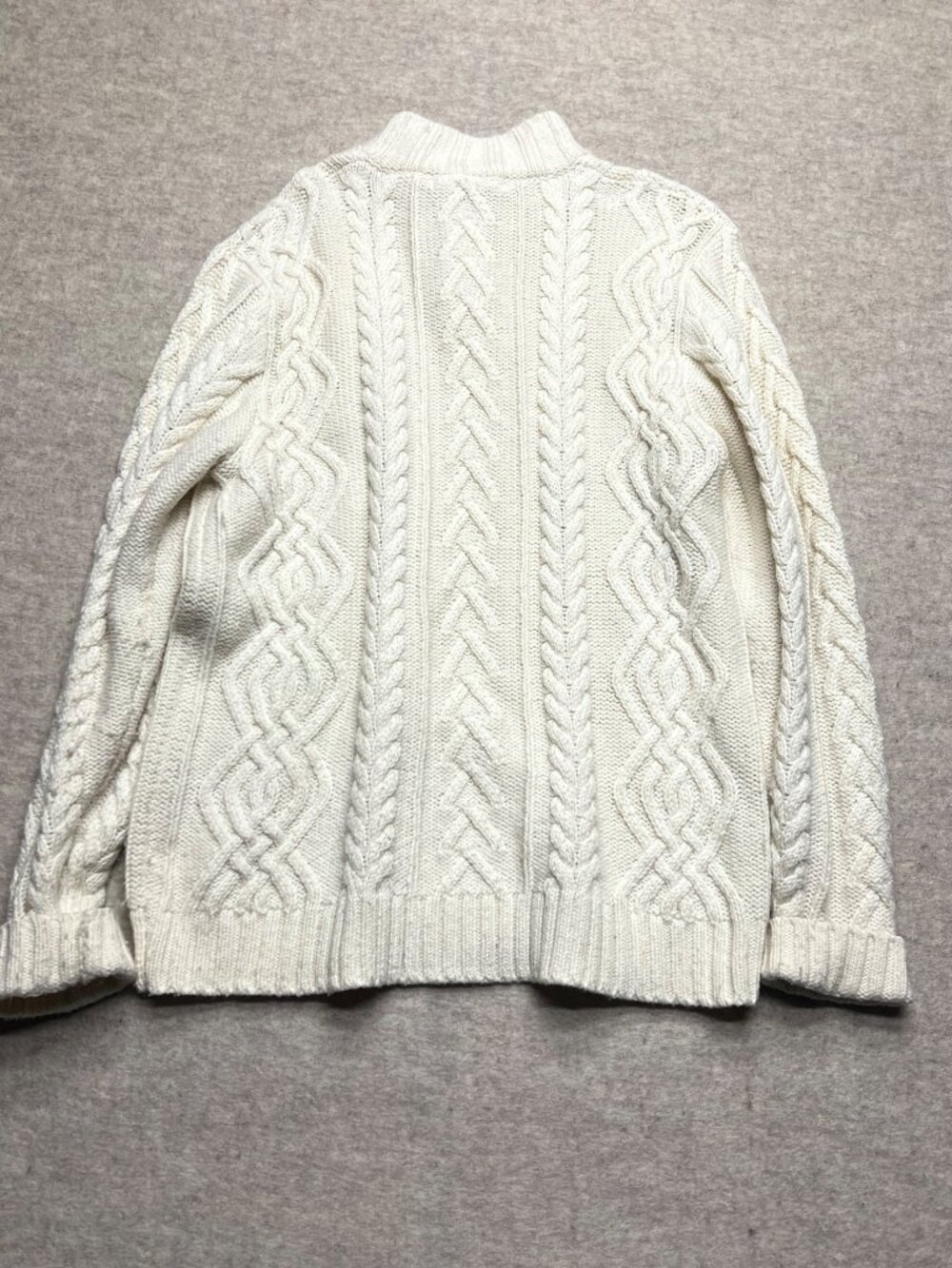 Old Navy Wool Blend Cable Knit Long Sleeve Fisherman Pullover Sweater XL Vintage - Picture 6 of 10